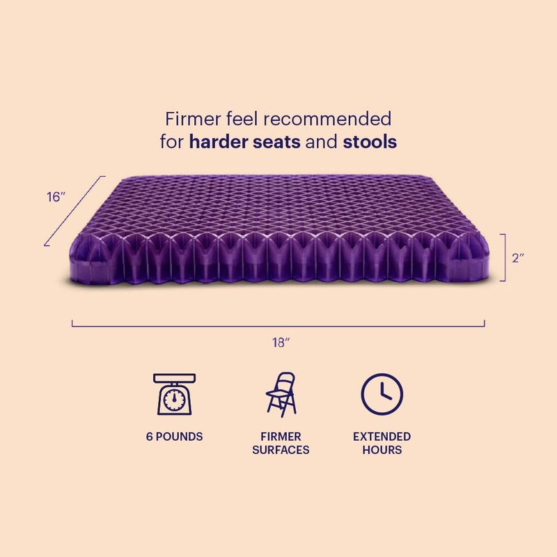 Purple Royal Seat Cushion - Seat Cushion for The Car Or Office Chair - Temperature Neutral Grid - Image 2